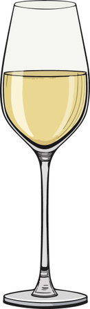 Colorful Wine Glass Vector â Red Wine, White Wine, Cocktail, and Party Drink Illustrationのイラスト素材