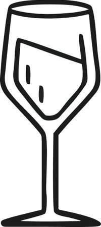 Colorful Wine Glass Vector â Red Wine, White Wine, Cocktail, and Party Drink Illustrationのイラスト素材