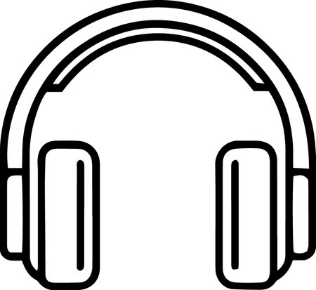 Headphones icon isolated on white background. Earphones vector illustration.のイラスト素材