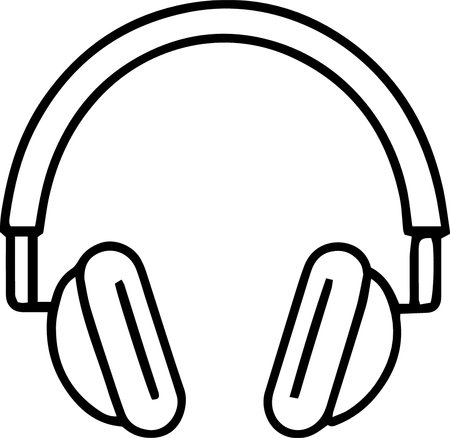 Headphones icon isolated on white background. Headphones vector illustration.のイラスト素材