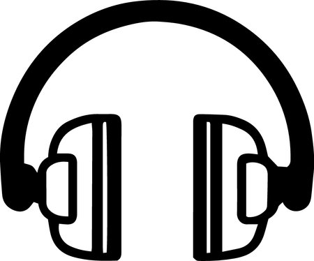 Headphones icon isolated on white background. Headphones vector illustration.のイラスト素材