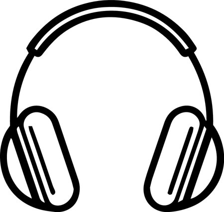 Headphones icon isolated on white background. Earphones. Vector illustrationのイラスト素材