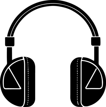 Headphones icon isolated on white background. Vector illustration. Eps 10のイラスト素材