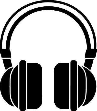 Headphones isolated on white background. Vector illustration. Eps 10.のイラスト素材