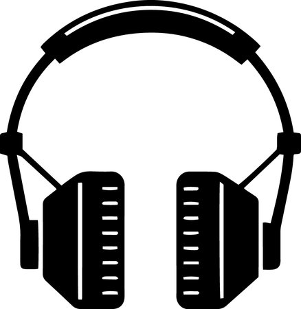 Headphones icon isolated on white background. Vector illustration. Eps 10.のイラスト素材