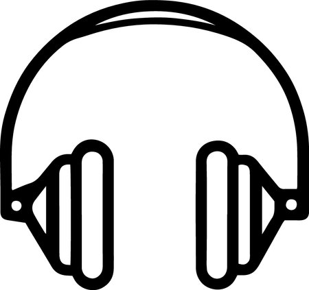 Headphones icon isolated on white background. Earphones vector icon.のイラスト素材