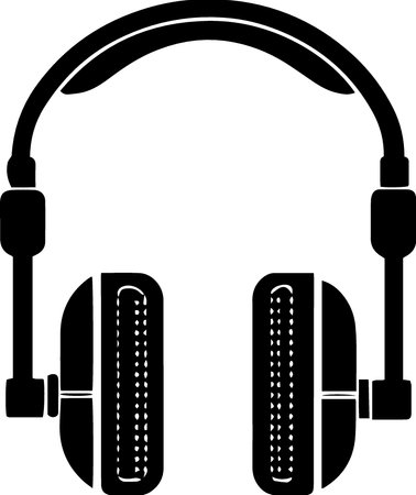 Headphones on a white background. Vector illustration for your design.のイラスト素材