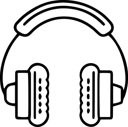 Headphones icon isolated on white background. Headphones vector illustration.のイラスト素材