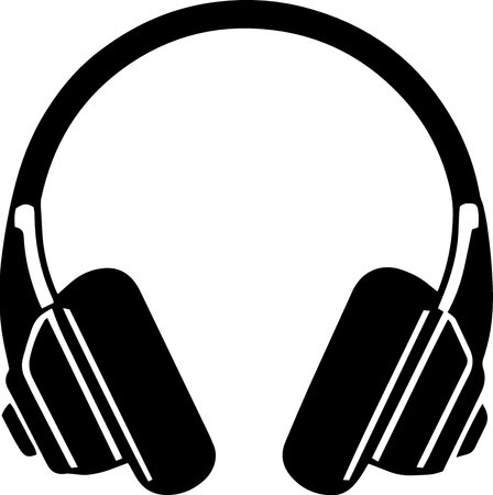 Headphones icon isolated on white background. Vector illustration. Eps 10のイラスト素材