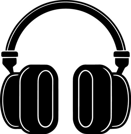 Headphones with microphone isolated on a white background. Vector illustration.のイラスト素材