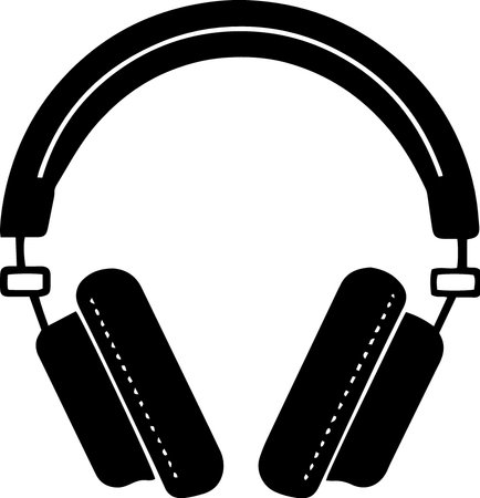 Headphones icon isolated on white background. Vector illustration. Eps 10のイラスト素材