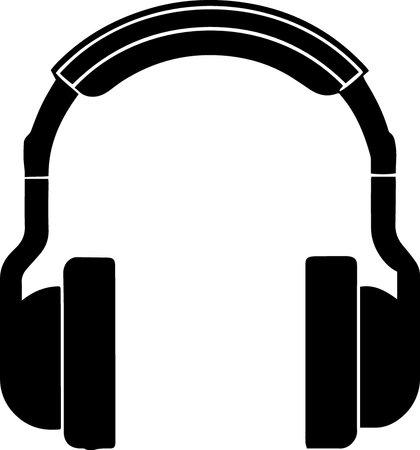 Headphones icon isolated on white background. Vector illustration. EPS 10のイラスト素材