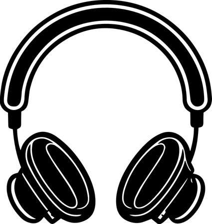 Headphones with blank space for your text. Vector Illustration.のイラスト素材