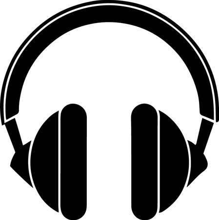 Headphones icon isolated on white background. Vector illustration. Eps 10のイラスト素材