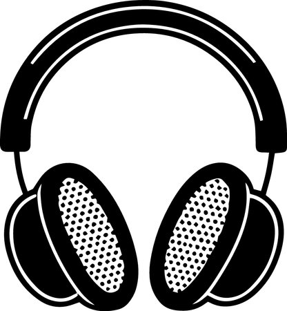 Headphones with dots on a white background. Vector illustration for your designのイラスト素材