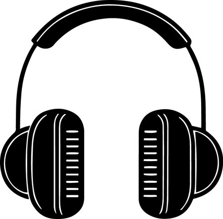 Headphones on a white background. Vector illustration for your design.のイラスト素材