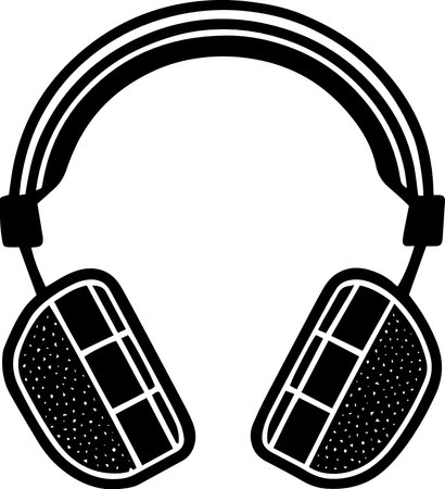 Headphones with microphone isolated on a white background. Vector illustration.のイラスト素材