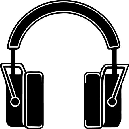 Headphones icon isolated on white background. Vector illustration. Eps 10のイラスト素材