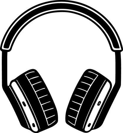 Headphones on a white background. Vector illustration for your design.のイラスト素材