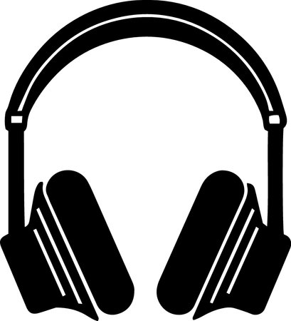 Headphones icon isolated on white background. Vector illustration. Eps 10のイラスト素材