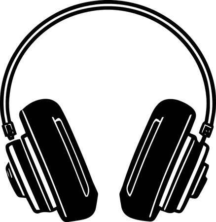 Headphones. Isolated on a white background. Vector illustration.のイラスト素材