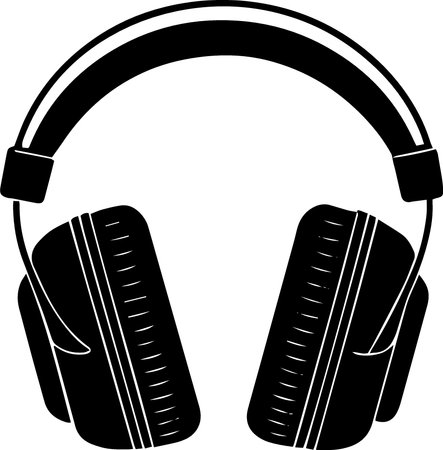 Headphones isolated on a white background. Vector illustration for your designのイラスト素材