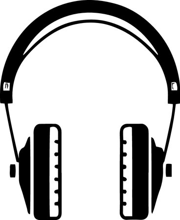 Headphones icon isolated on white background. Vector illustration. Eps 10のイラスト素材