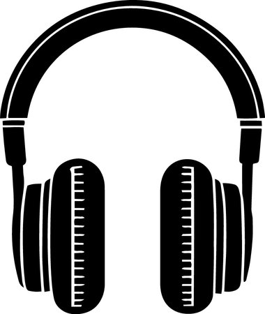 Headphones icon isolated on white background. Vector illustration. Eps 10のイラスト素材