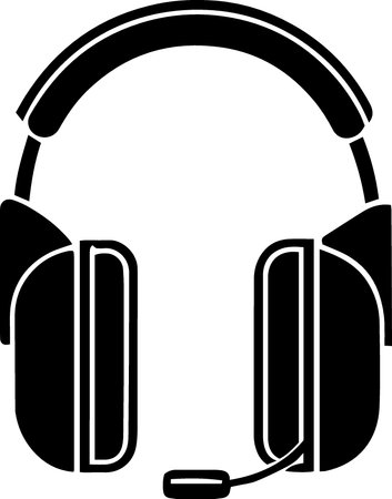 Headphones icon isolated on white background. Vector illustration. Eps 10のイラスト素材