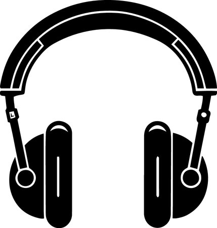 Headphones icon isolated on white background. Vector illustration. Eps 10のイラスト素材