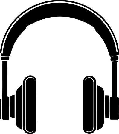 Headphones. Vector illustration. Isolated on a white background.のイラスト素材