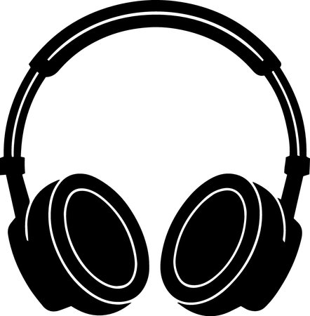 Headphones. Vector illustration. Isolated on a white background.のイラスト素材