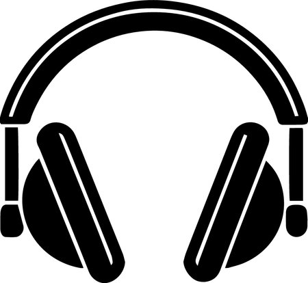 Headphones icon isolated on white background. Vector illustration. Eps 10のイラスト素材