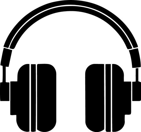 Headphones icon isolated on white background. Vector illustration. Eps 10のイラスト素材