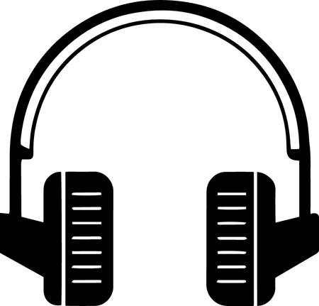 Headphones icon isolated on white background. Vector illustration. Eps 10のイラスト素材