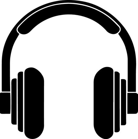 Headphones icon isolated on white background. Vector illustration. Eps 10のイラスト素材