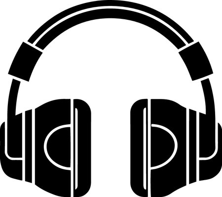 Headphones icon isolated on white background. Vector illustration. Eps 10のイラスト素材