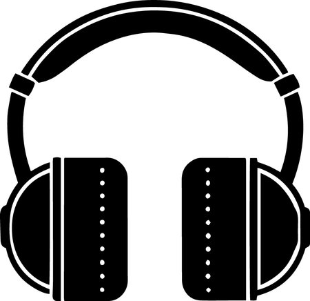 Headphones icon isolated on white background. Vector illustration. Eps 10.のイラスト素材