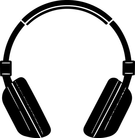 Headphones. Vector illustration. Isolated on a white background.のイラスト素材