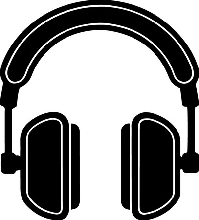 Headphones icon isolated on white background. Vector illustration. Eps 10.のイラスト素材