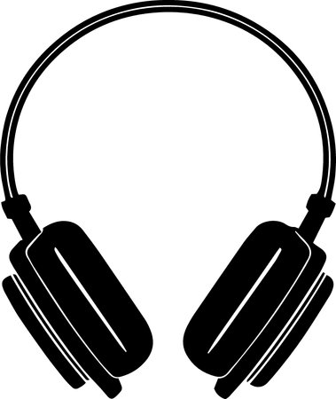 Headphones isolated on white background. Vector illustration. Eps 10.のイラスト素材