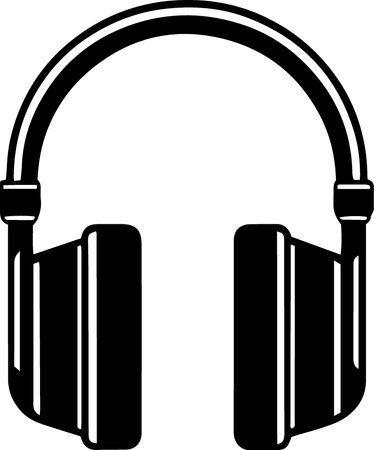 Headphones with microphone isolated on a white background. Vector illustration.のイラスト素材