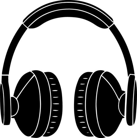 Headphones. Vector illustration isolated on a white background. EPS 10のイラスト素材