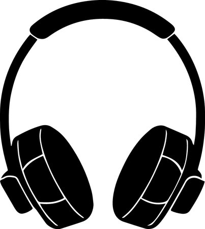 Headphones. Vector illustration. Isolated on a white background.のイラスト素材