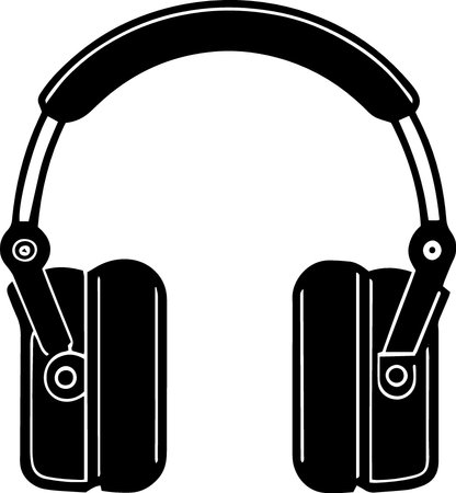Headphones on a white background. Vector illustration for your design.のイラスト素材