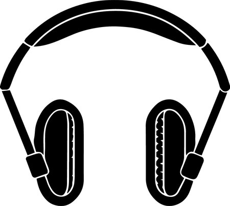 Headphones isolated on a white background. Vector illustration for your designのイラスト素材