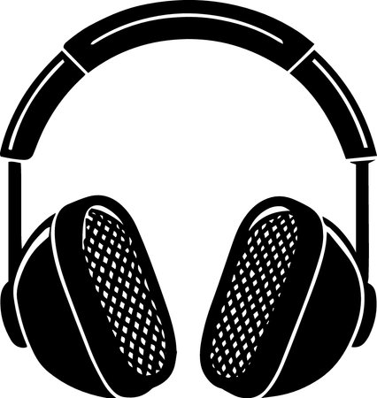 Headphones on a white background. Vector illustration for your design.のイラスト素材