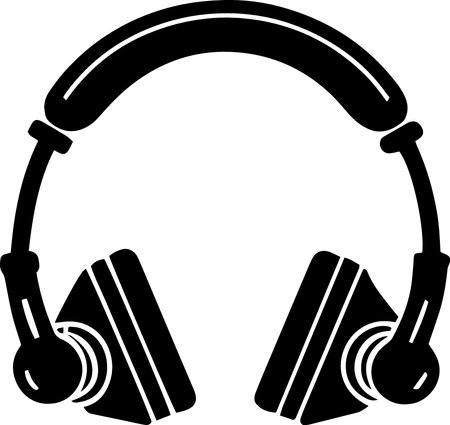 Headphones isolated on white background. Vector illustration. Eps 10.のイラスト素材