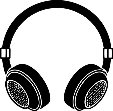 Headphones. Vector illustration. Isolated on a white background.のイラスト素材