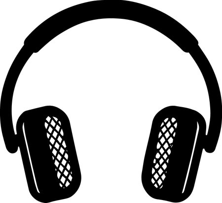 Headphones isolated on white background. Vector illustration. Eps 10.のイラスト素材